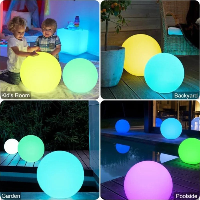 home.16’’ Cordless LED Glowing Ball Light,  w/Remote,