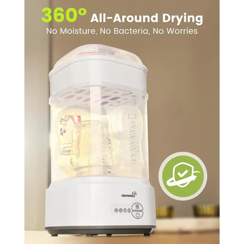 Bottle Sterilizer and Dryer,  Compact Electric Steam Baby Bottle Sterilizer