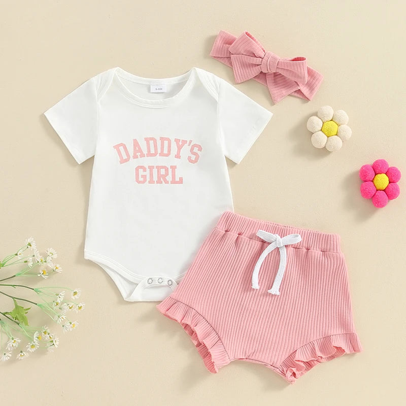 Toddler Girls 2-Piece "Daddy's Girl" Outfit with Headband