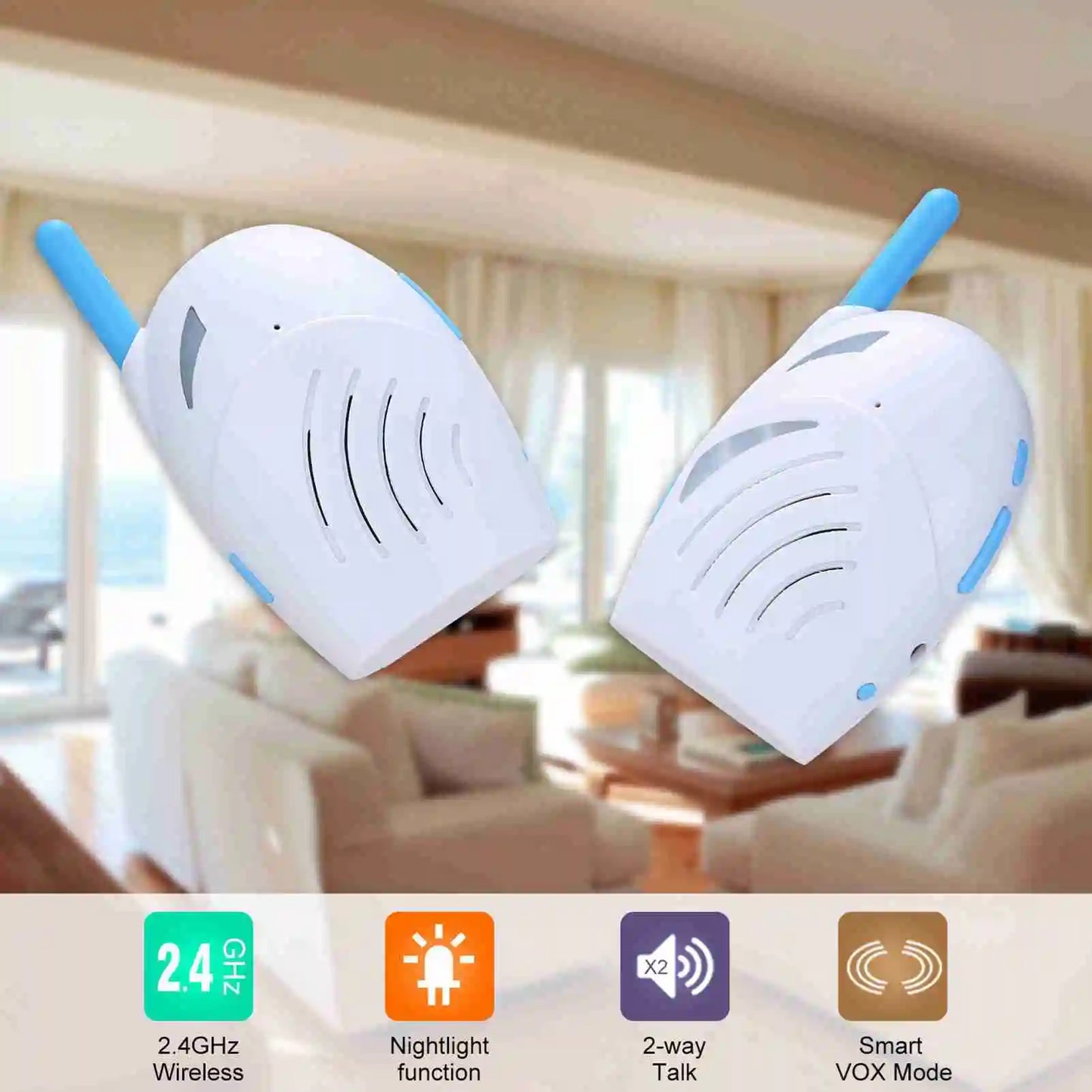 Baby Monitor 2.4GHz Wireless 2 Way  for Home Security Camera Wireless Monitor