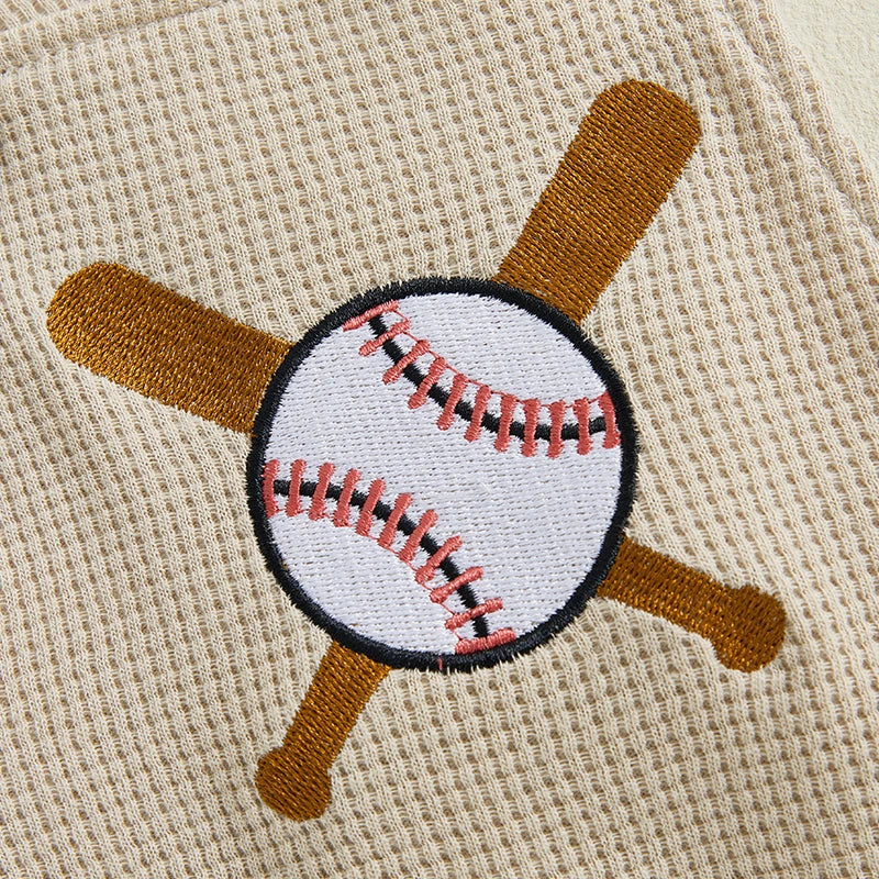 Infant Toddler Boys Jumpsuit with Baseball Design
