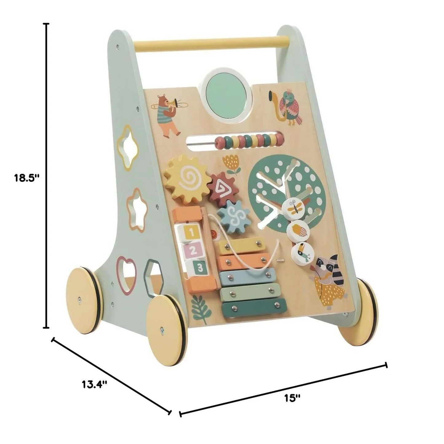 Wooden Baby Walker-Activity Center