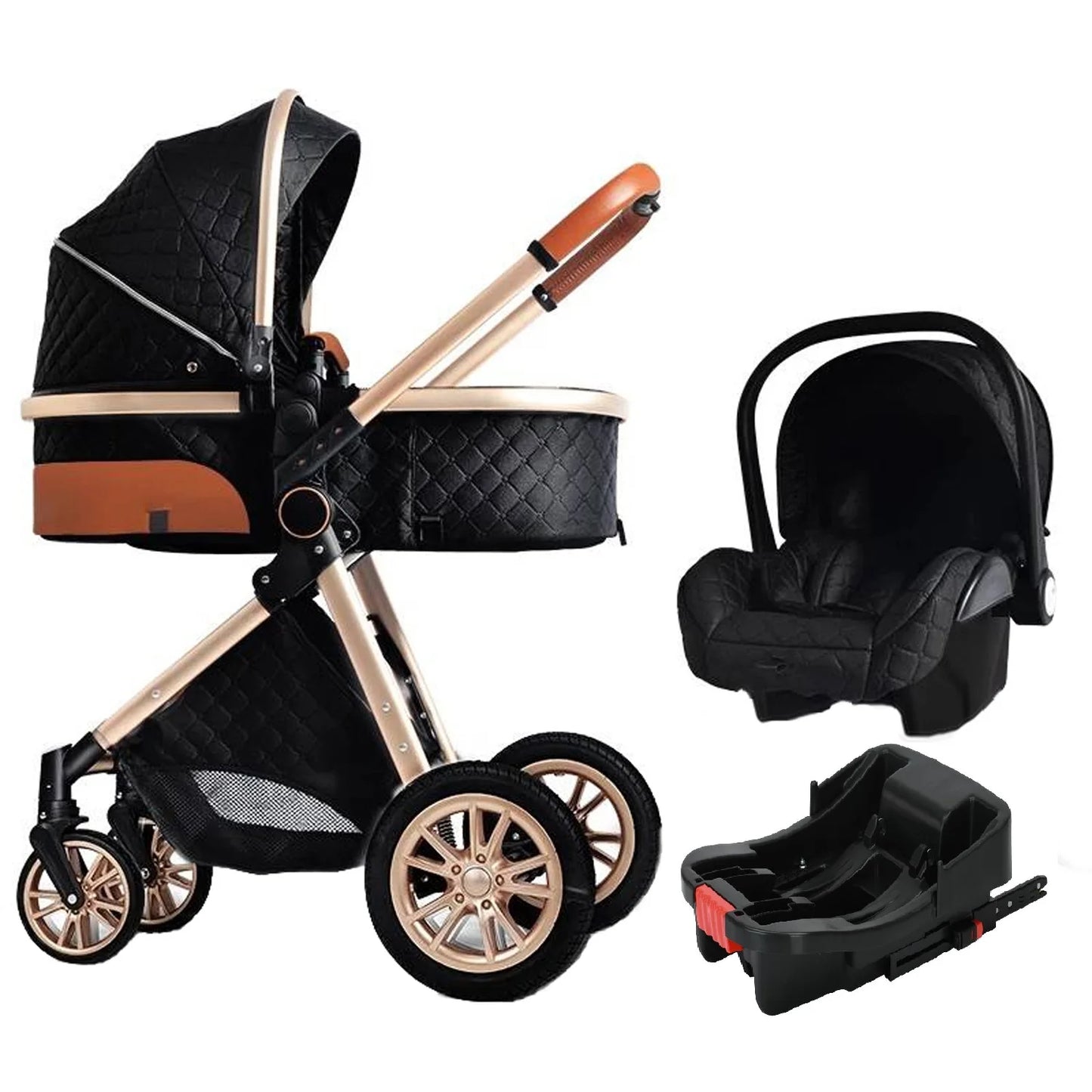 Travel Pram 3 in 1 Baby High Landscape Stroller