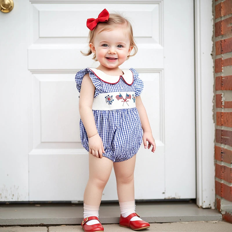 Independence Day Baby Girl Romper