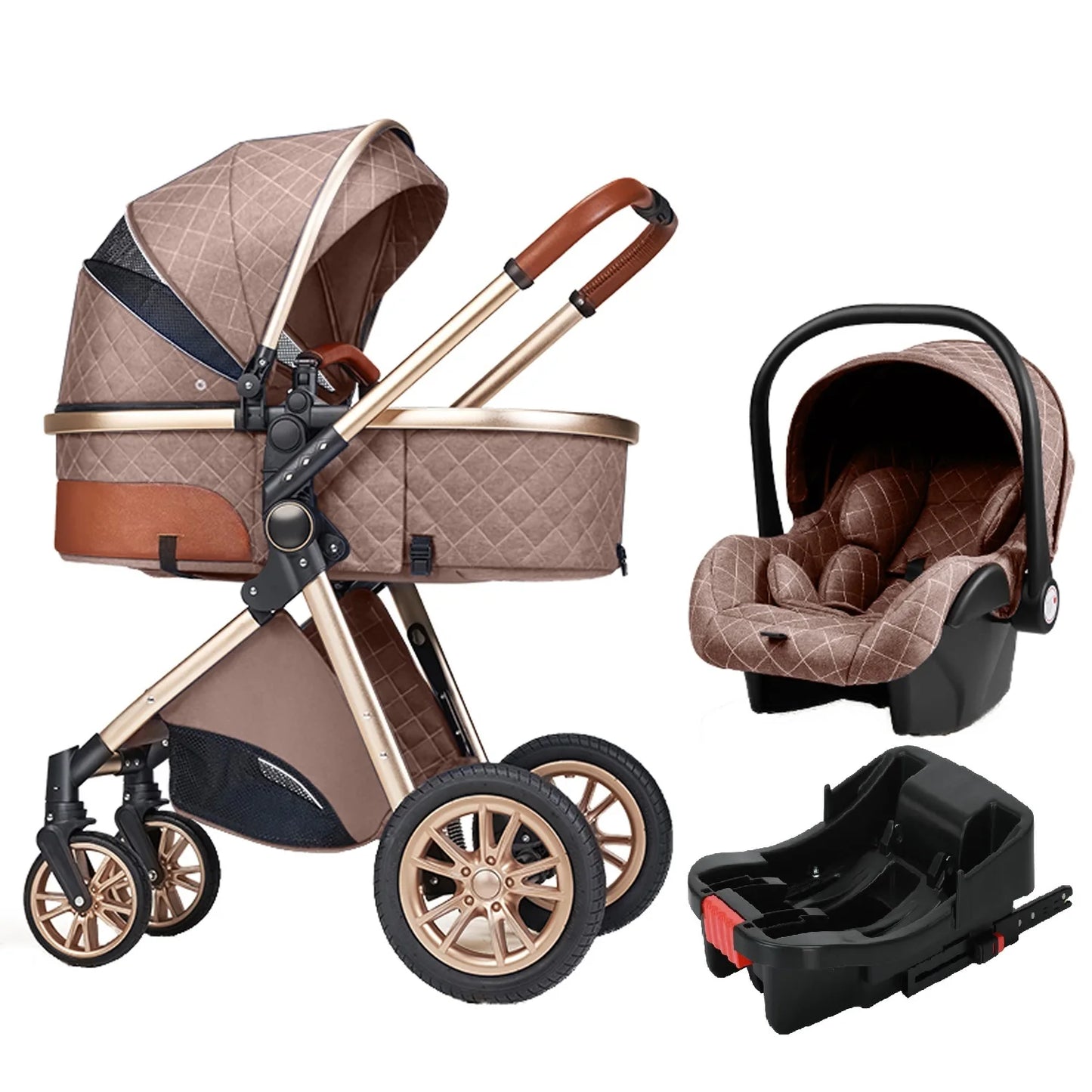Travel Pram 3 in 1 Baby High Landscape Stroller