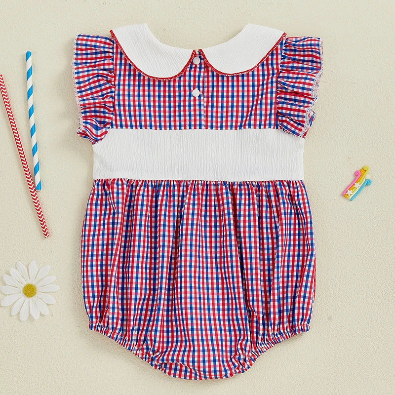 Independence Day Baby Girl Romper