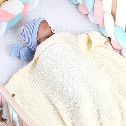 Soft and Cozy Solid Knitted Baby Blanket
