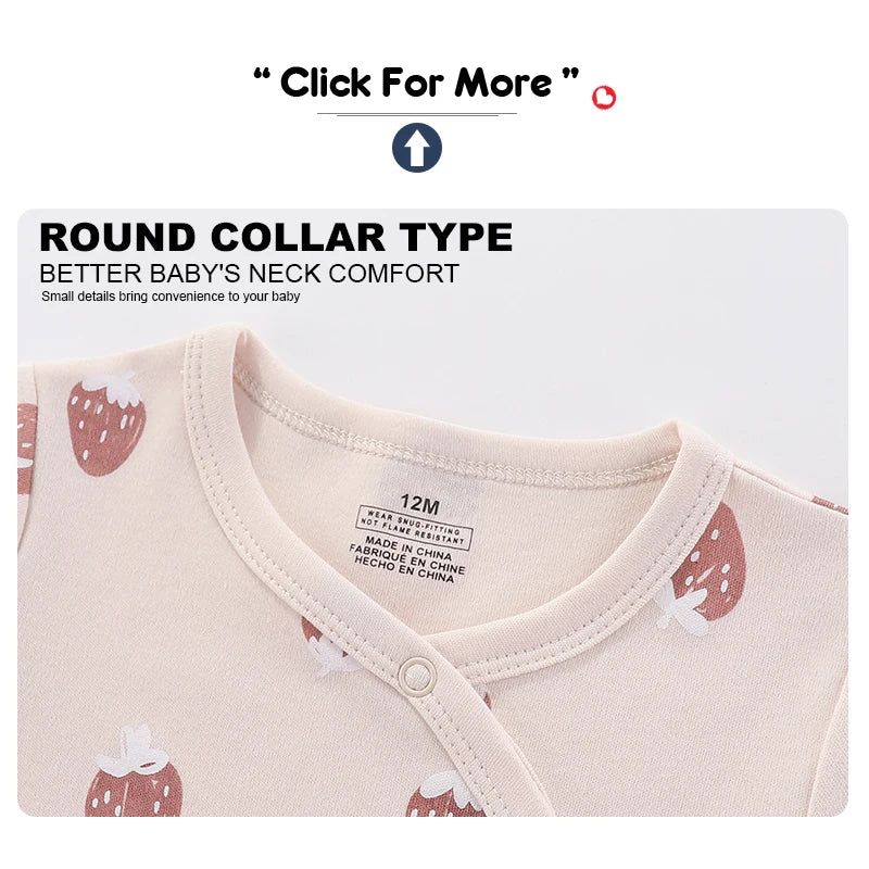 Fashion 3 Pcs Autumn Winter Long Sleeve Casual  Baby Romper 100%Cotton