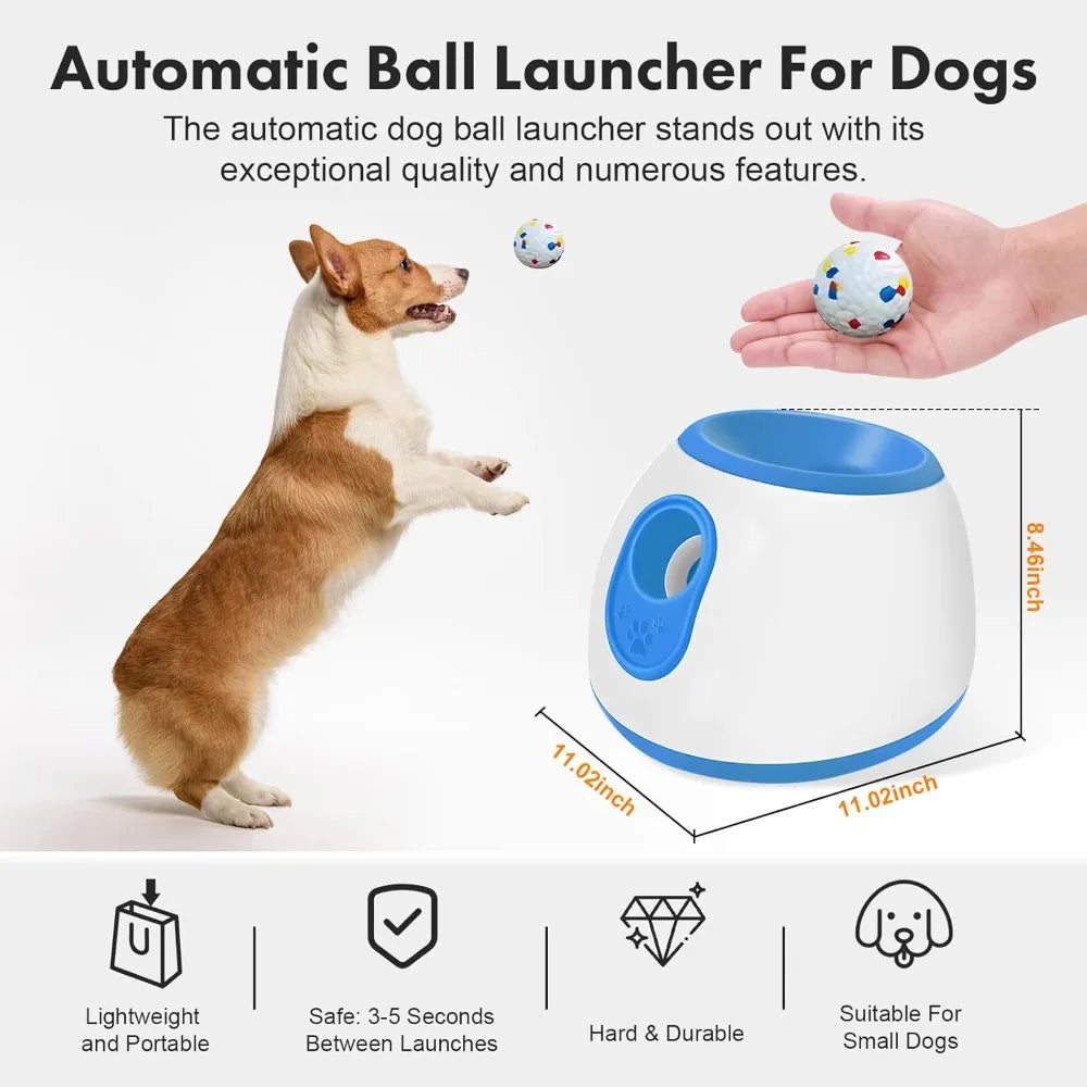 Automatic Ball Launcher for Dogs - Indoor & Outdoor Launch Distance 10-30ft,
