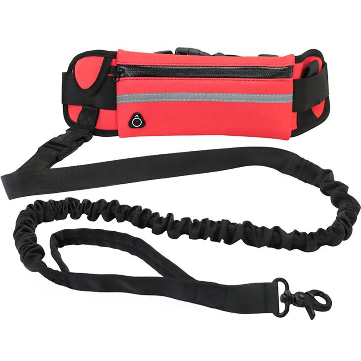 Hands Free Dog Leash for Running Walking Reflective Leash with Waist Bag Retractable Elastic Belt