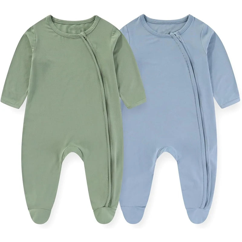 Unisex Rayon Bamboo Solid Color Bodysuit  Newborn Wear