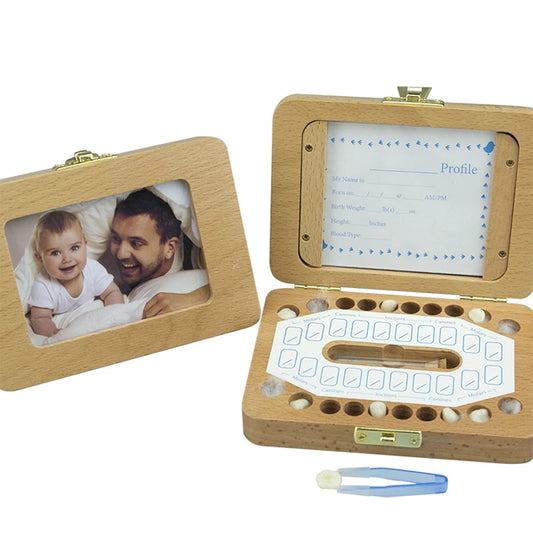 Baby Teeth/Hair Memento Storage Box- Photo Frame
