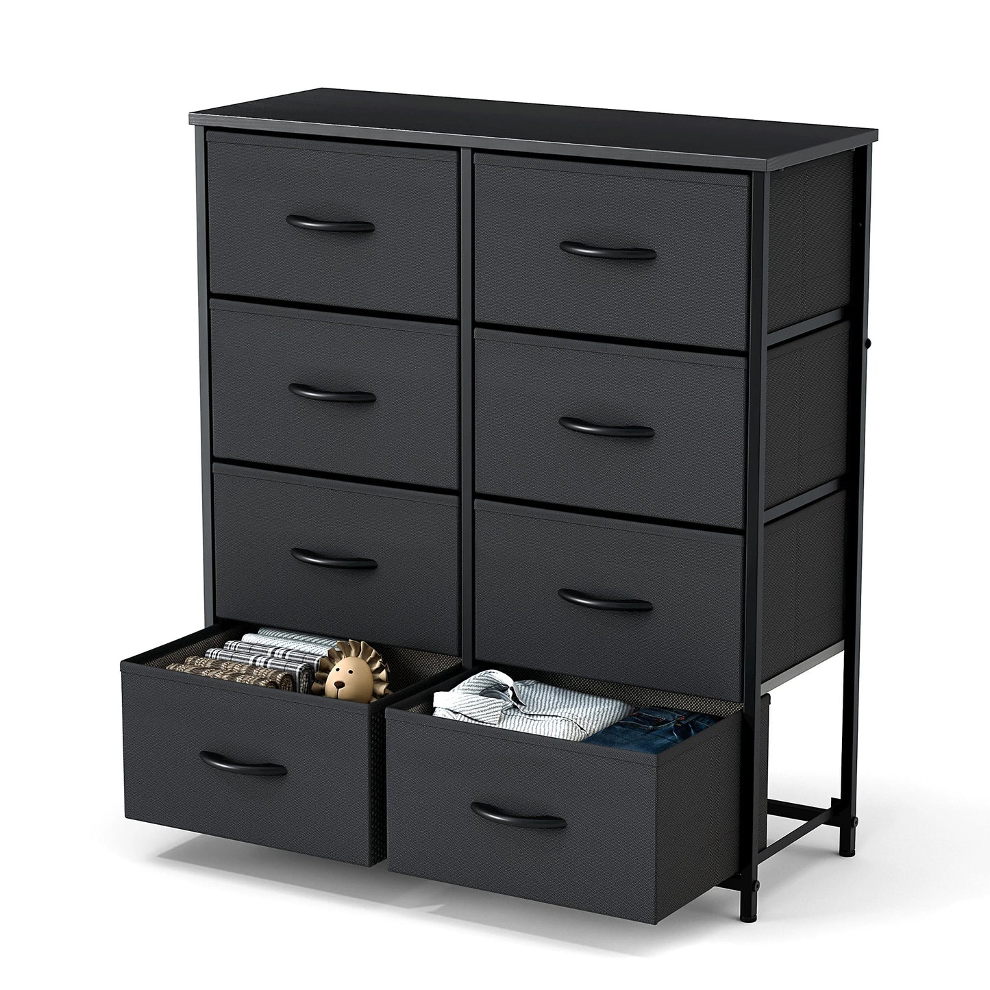 Child's Wardrobe  With 8 Fabric Drawer Storage Steel Frame -Additional colors available