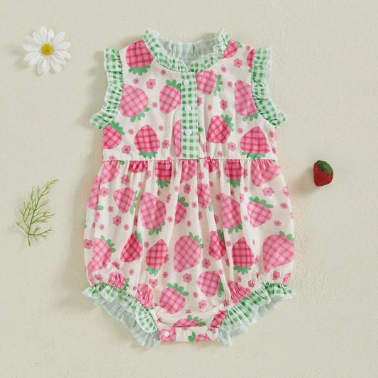 Toddler Girls Playsuits Snap Closure Sleeveless