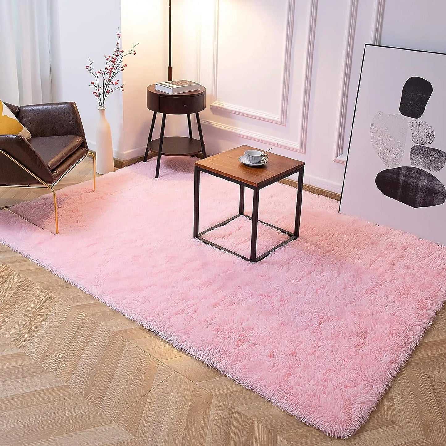 Plush Fluffy Ultra Soft Indoor Area Rug  For Children/ Nursery Rug