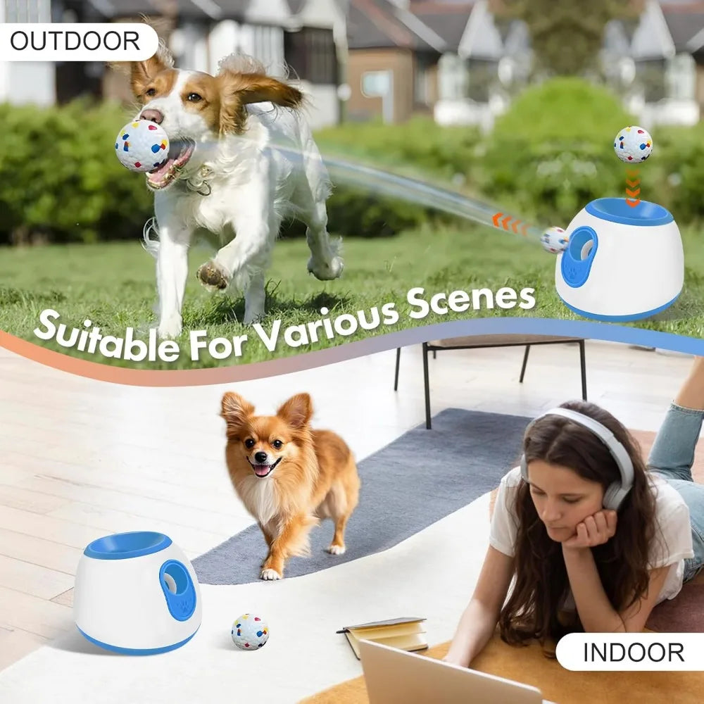 Automatic Ball Launcher for Dogs - Indoor & Outdoor Launch Distance 10-30ft,