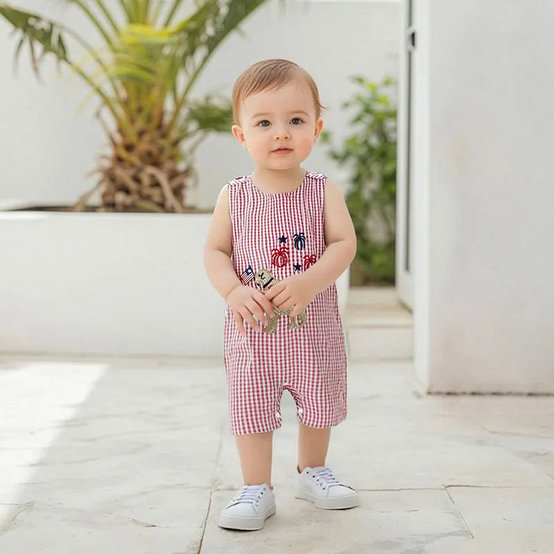 Boys 4th of July Sleeveless Outfit