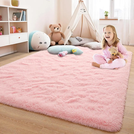 Plush Fluffy Ultra Soft Indoor Area Rug  For Children/ Nursery Rug