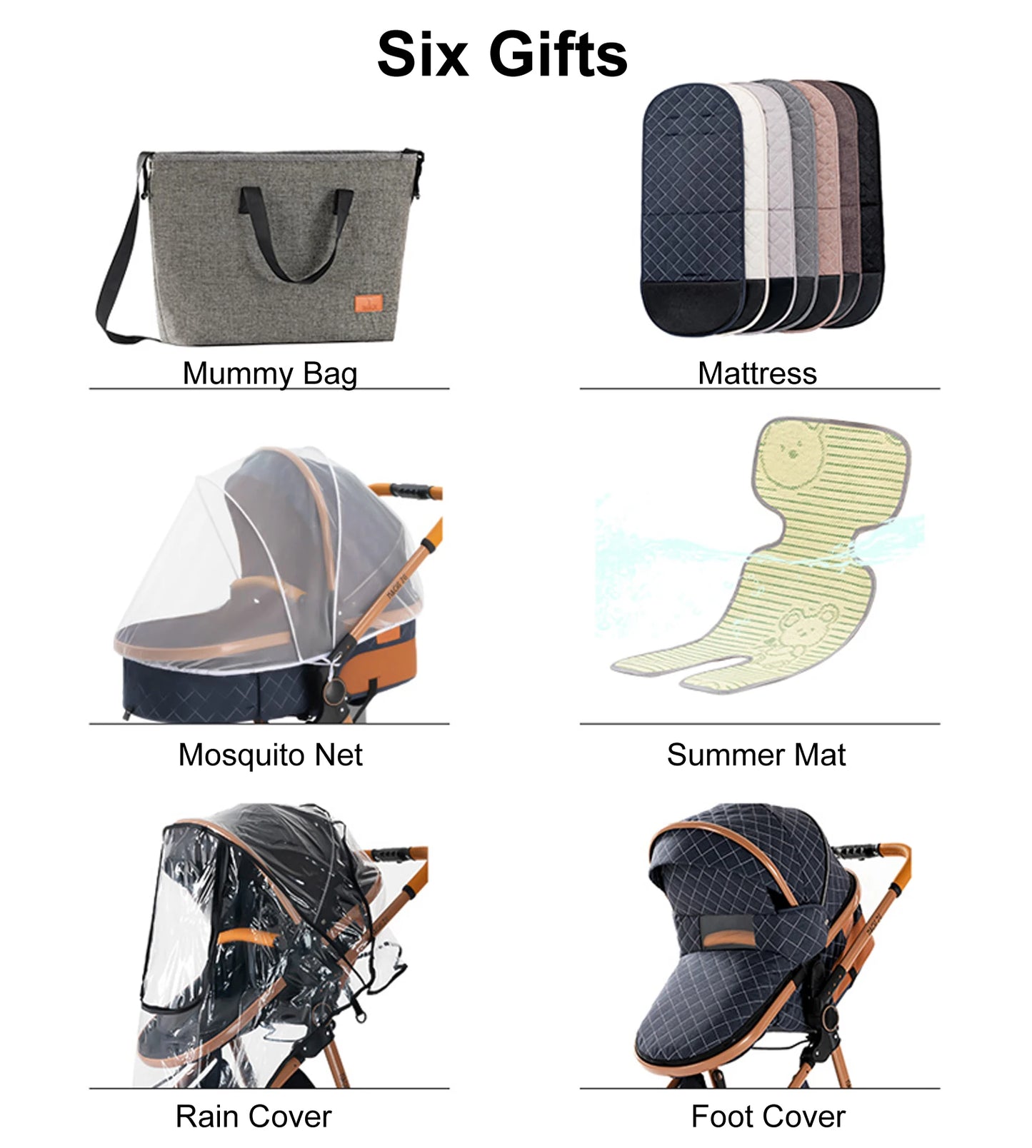 Travel Pram 3 in 1 Baby High Landscape Stroller