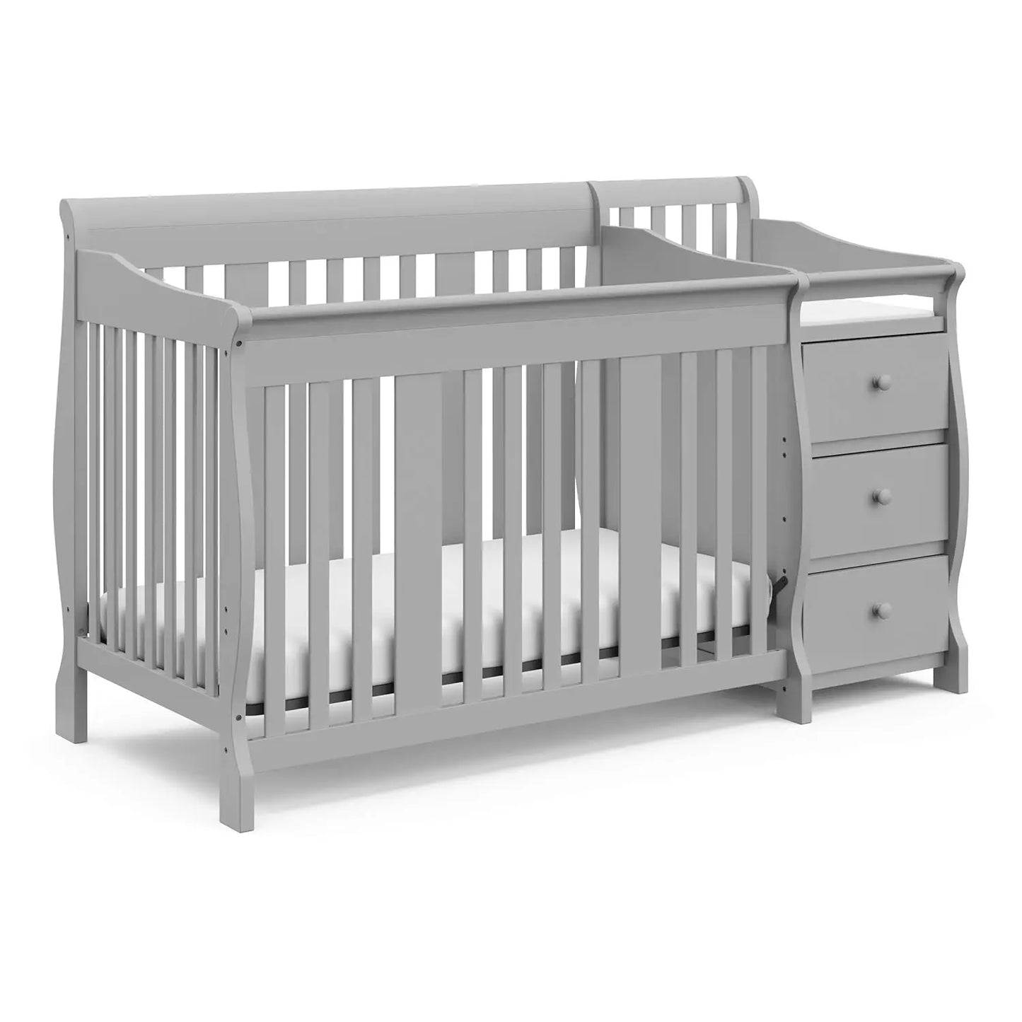 5-in-1 Convertible Crib and Changing -Table  with 3 Drawers (Espresso)- additional colors options
