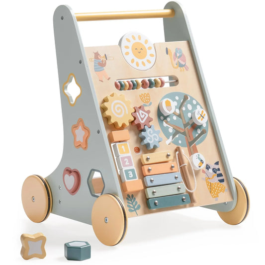Wooden Baby Walker-Activity Center
