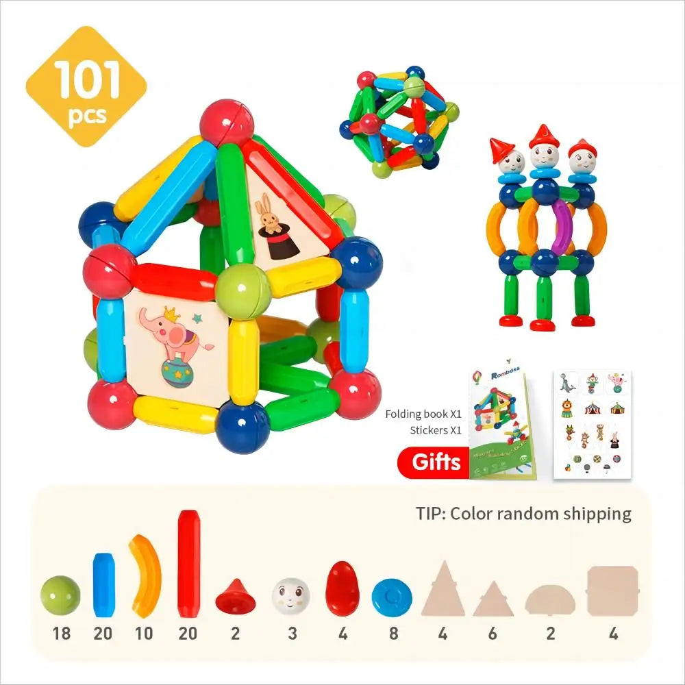 10/26/48/78/101/136pcs Magnetic Constructor Building Block Toys