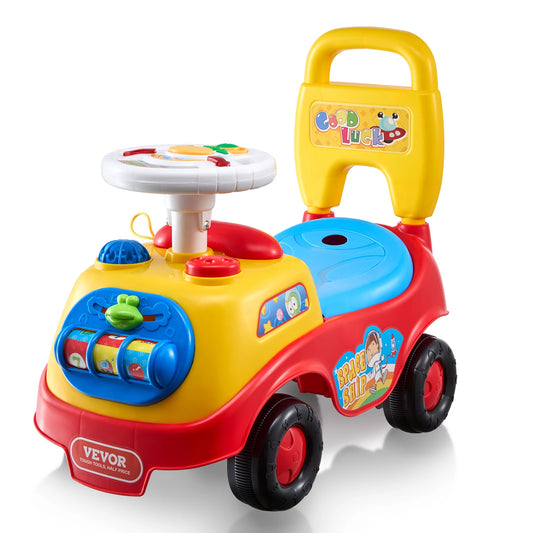Toddler Ride On Push Car Sit to Stand Music Steering Wheel   Seat Storage  Ages 1-3yrs