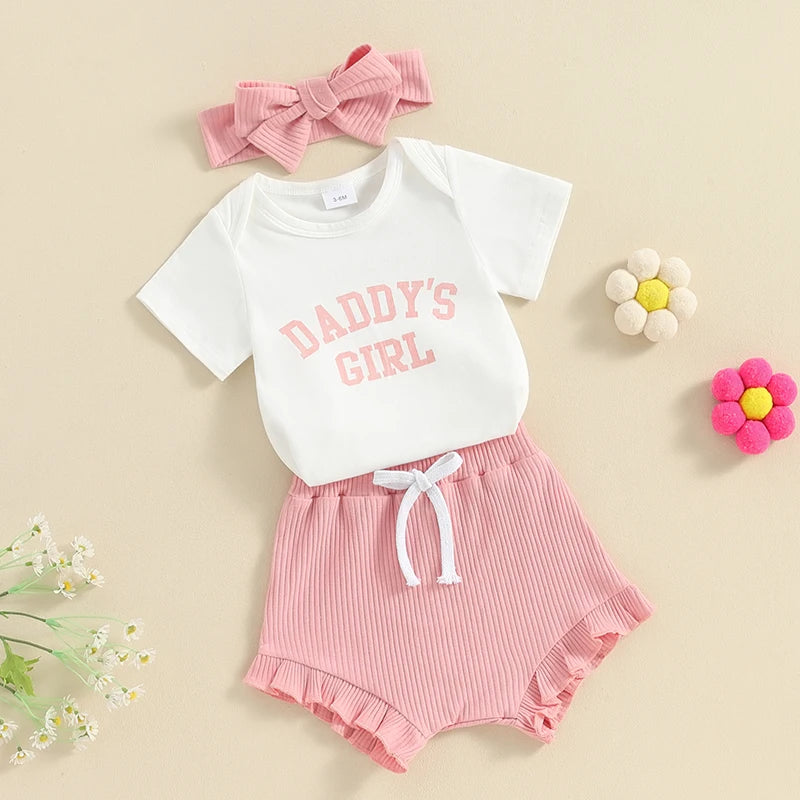 Toddler Girls 2-Piece "Daddy's Girl" Outfit with Headband