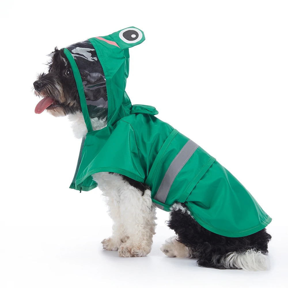 Reflective Dog Raincoat Hooded Waterproof
