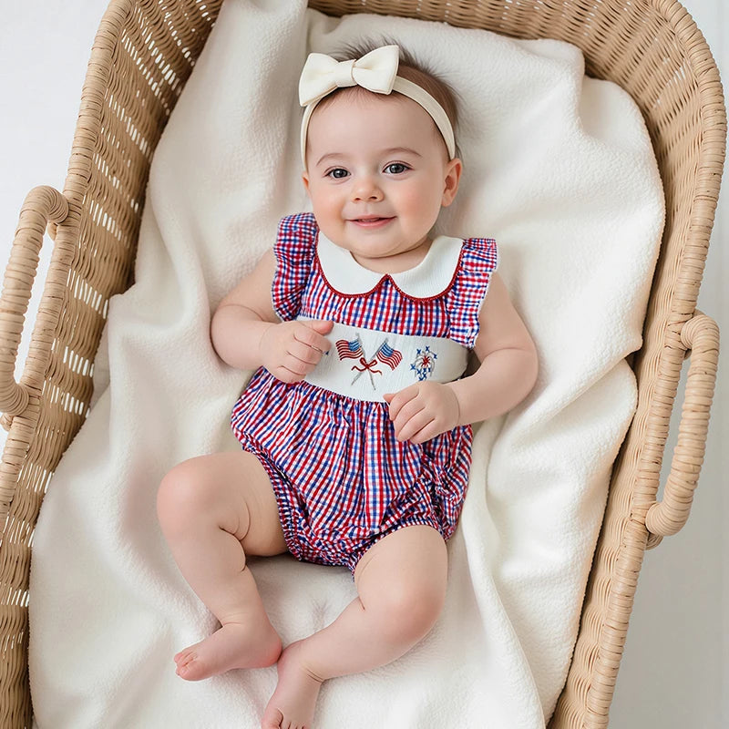 Independence Day Baby Girl Romper
