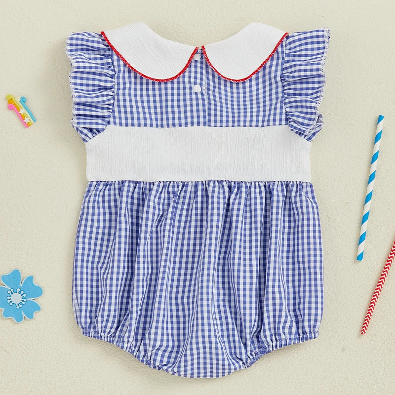Independence Day Baby Girl Romper