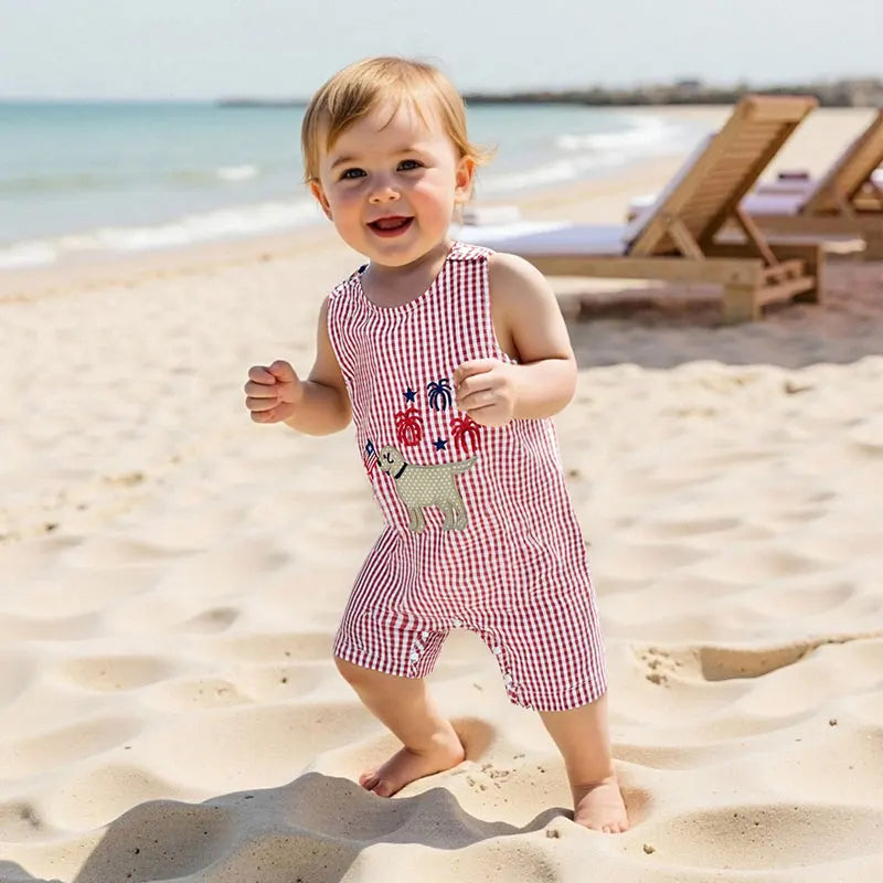 Boys 4th of July Sleeveless Outfit