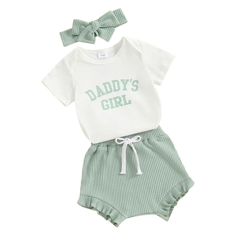 Toddler Girls 2-Piece "Daddy's Girl" Outfit with Headband