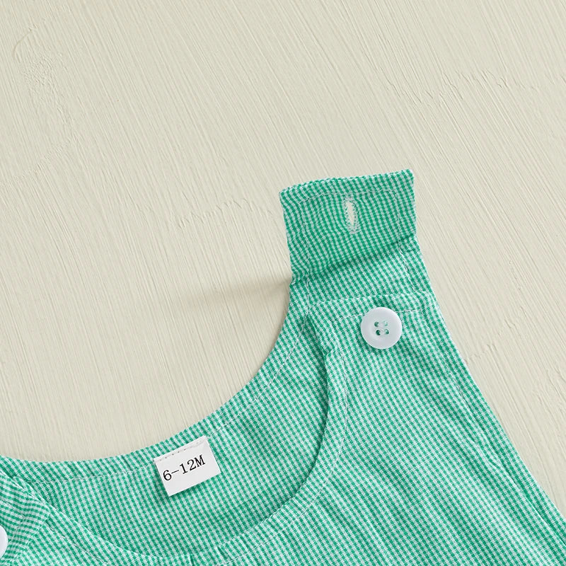 Toddler/ Baby- Duck Overalls  Sleeveless Button Straps Jumpsuit