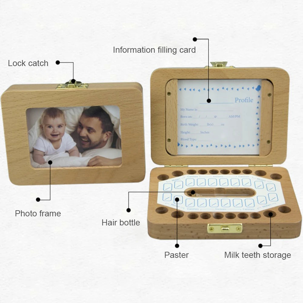 Baby Teeth/Hair Memento Storage Box- Photo Frame