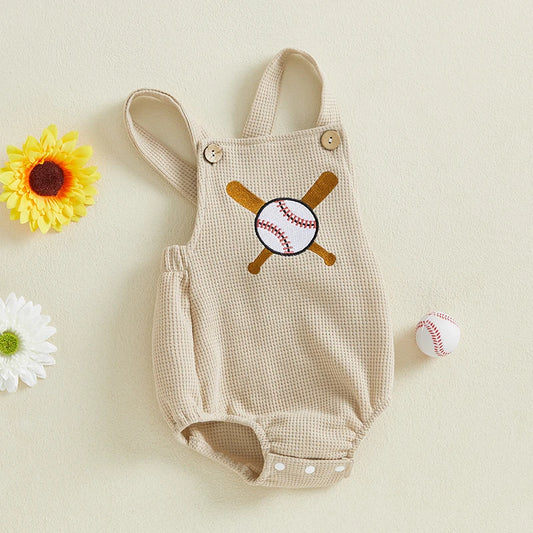 Infant Toddler Boys Jumpsuit with Baseball Design
