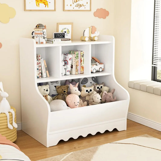 Children's Bookshelf, Toy Storage Organizer, Wooden
