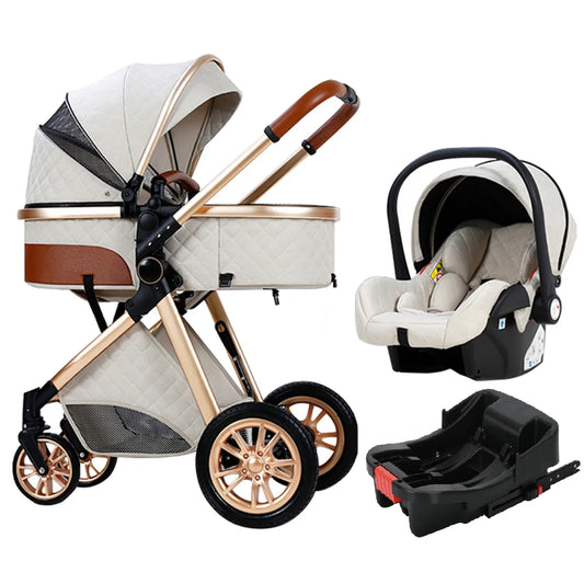 Travel Pram 3 in 1 Baby High Landscape Stroller