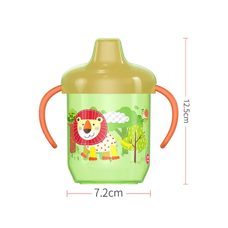 Baby Training Drinking Cup with Double Handle Flip Lid BPA Free Leakproof