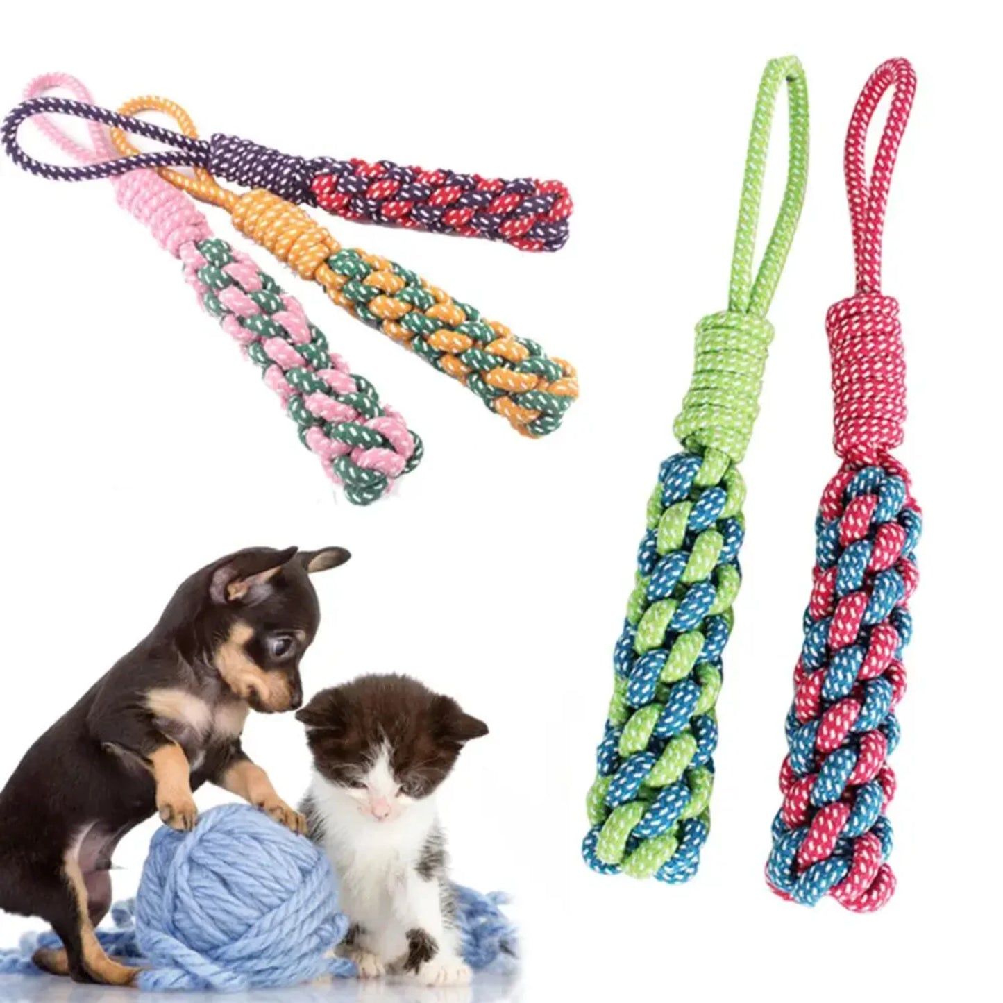 Dog Chew Rope Durable Braided Cotton