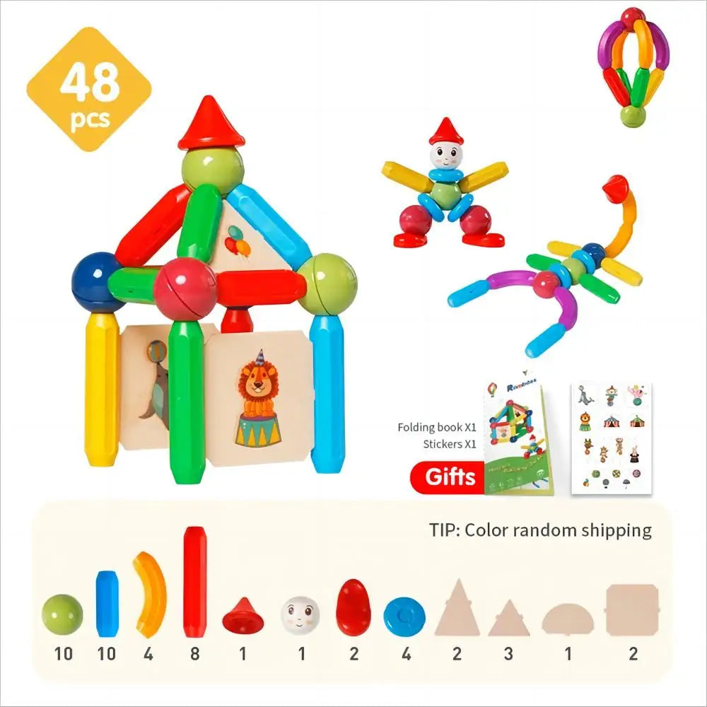10/26/48/78/101/136pcs Magnetic Constructor Building Block Toys