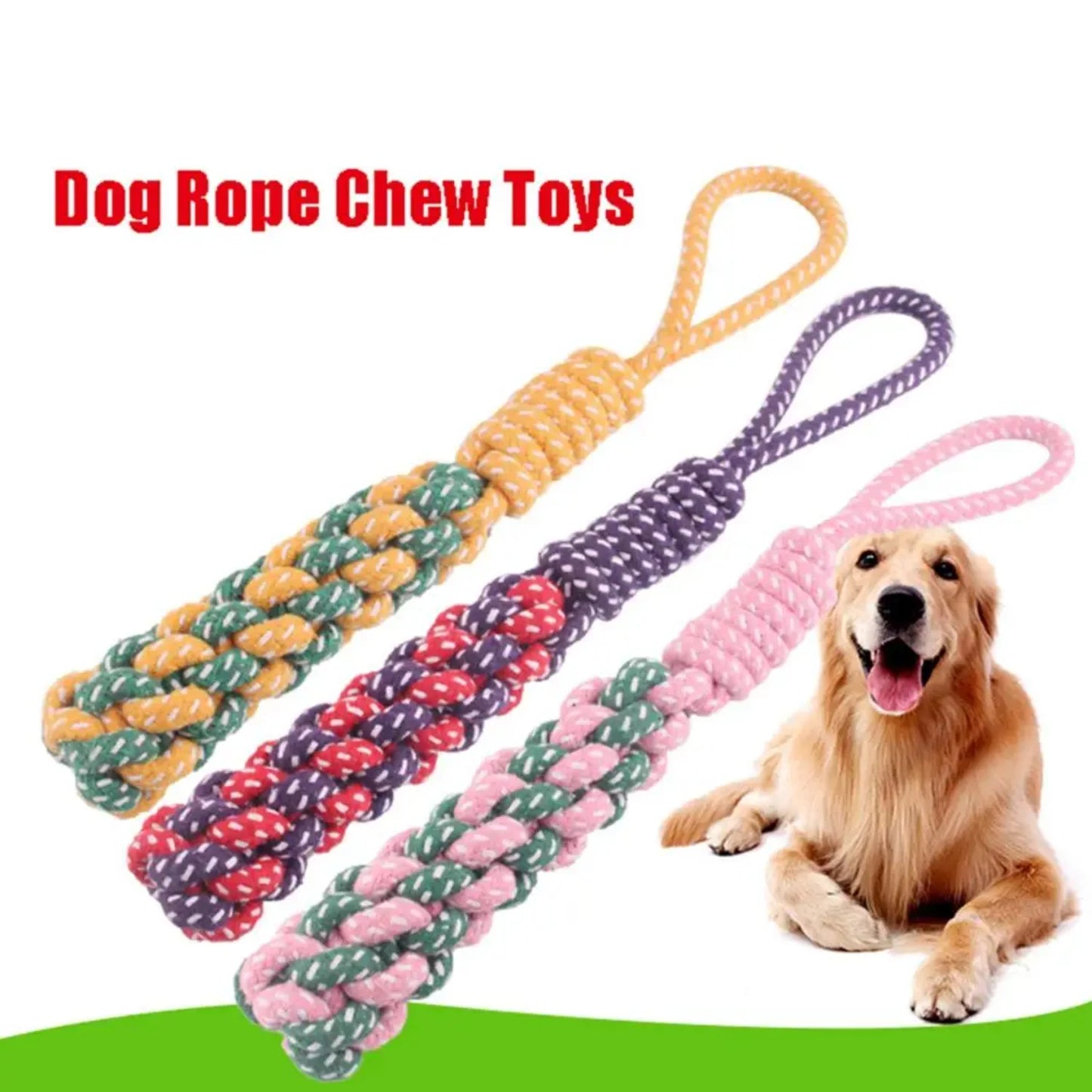 Dog Chew Rope Durable Braided Cotton