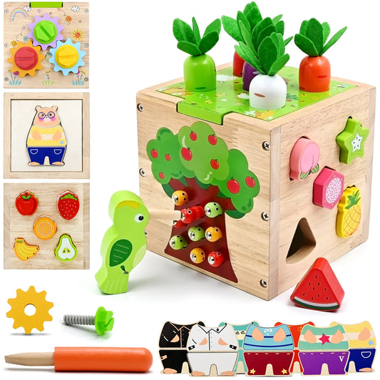 Baby Wooden Activity Cube