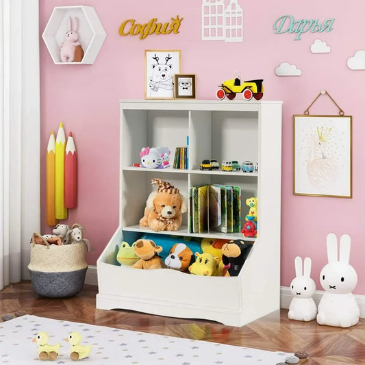 Children's Storage Cabinet, 3 Shelf 4 Cube Units,