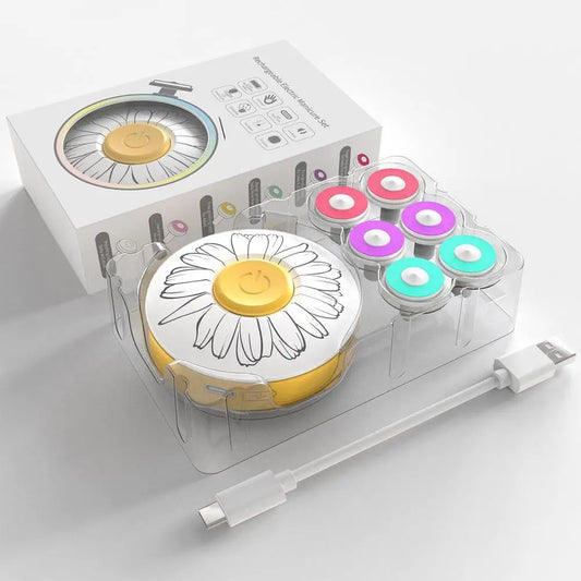 Electric Baby Nail File, Safe, Rechargeable, with 6 Grinders For Toes/ Fingernails