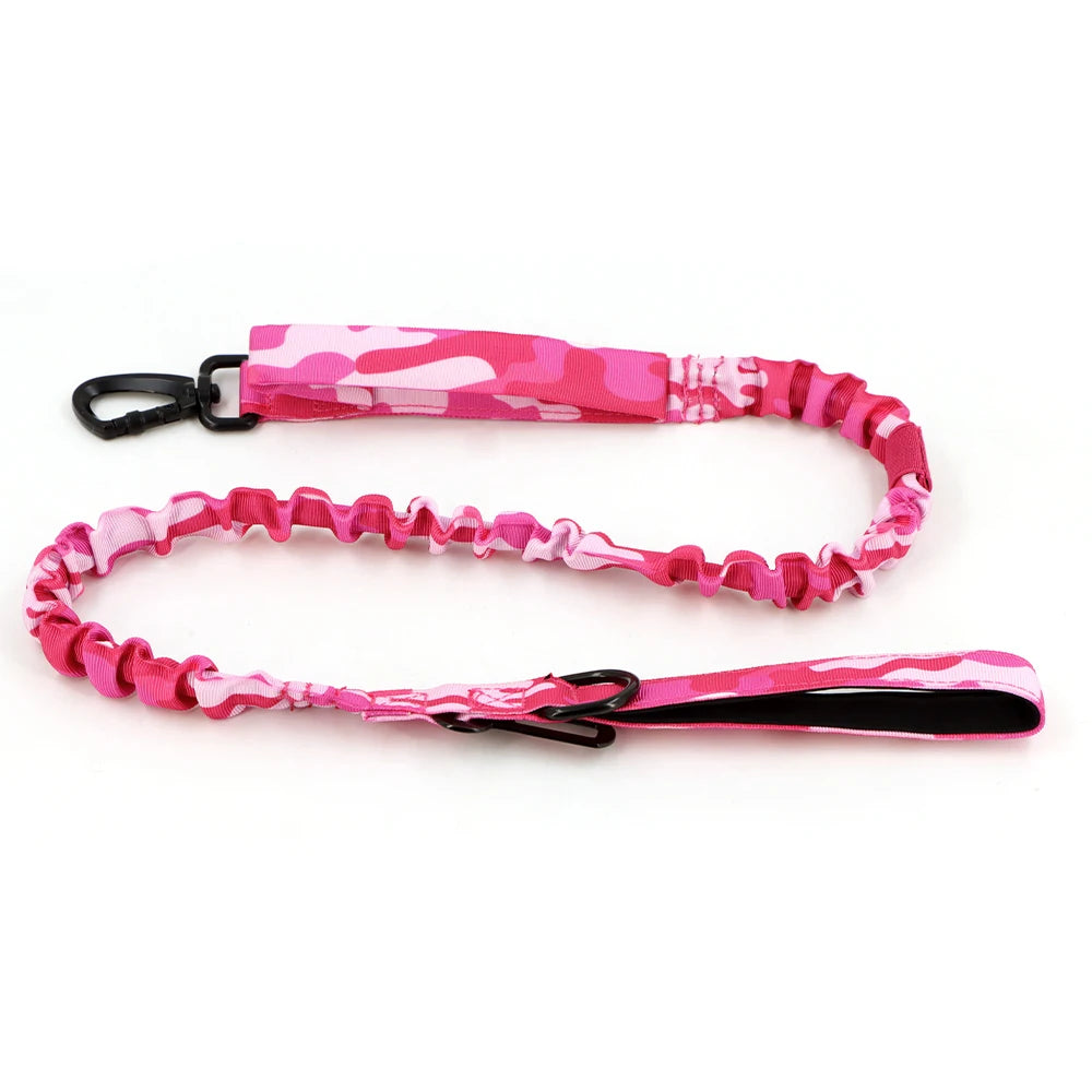 Military Pink Camouflage Dog Harness Leash - Large/ Medium Dogs