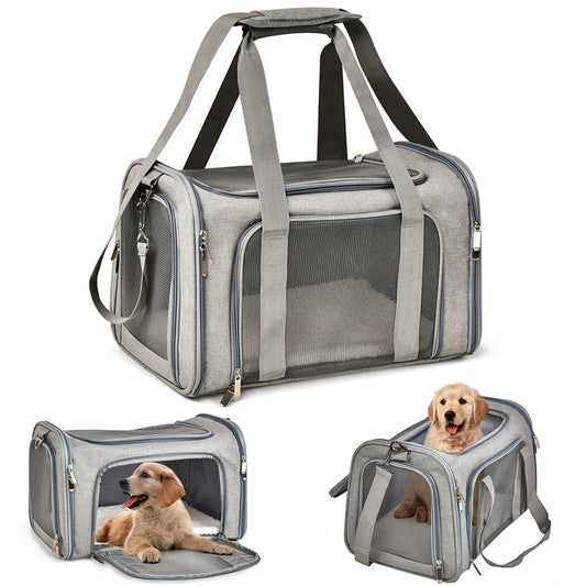 Pet Carrier Bag Soft Side Airline Approved Transport For Small Dogs/ Cats