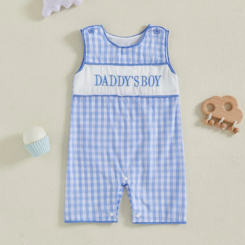 Baby Boy Dress Sleeveless Overall for 0-24 Months