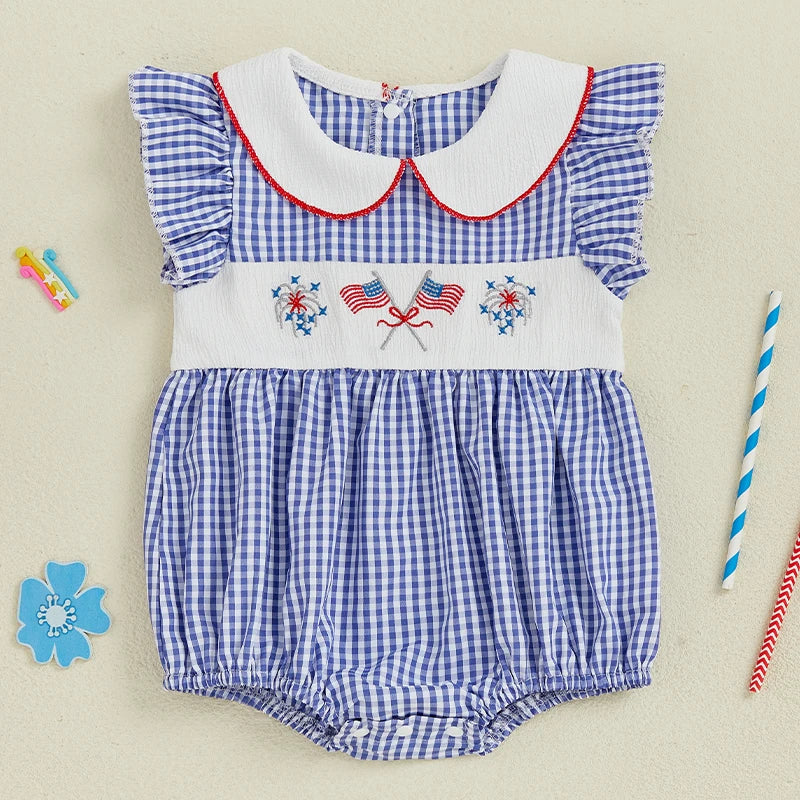 Independence Day Baby Girl Romper