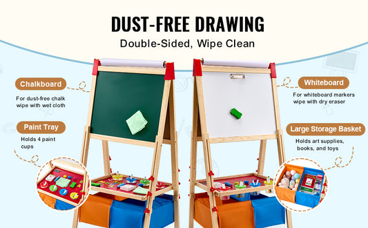 Child Magnetic Board, Drawing Board, WordPad, Standing Art Easel with storage